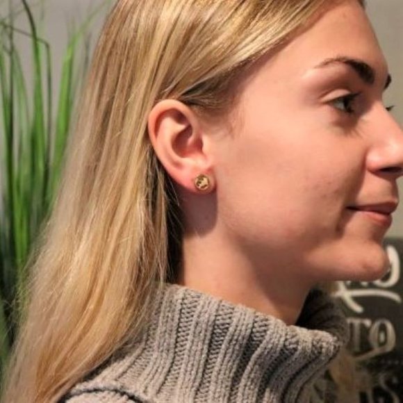 Smile Face Stud Earrings - Picture 2 of 2